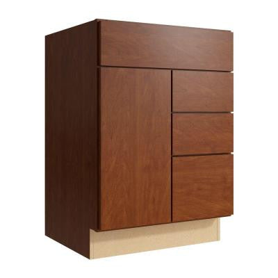 Fiske 24 in. W x 34 in. H Vanity Cabinet Only in Nutmeg
