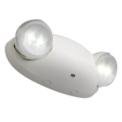Quantum 2-Light White Thermoplastic LED Emergency Lighting Unit