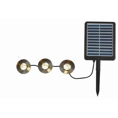3-Light Black Solar Deck/Path String Panel