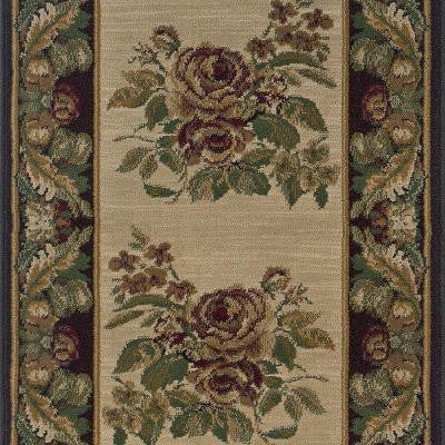 Stratford Bouquet Beige 2 ft. 9 in. x Your Choice Length Roll Runner