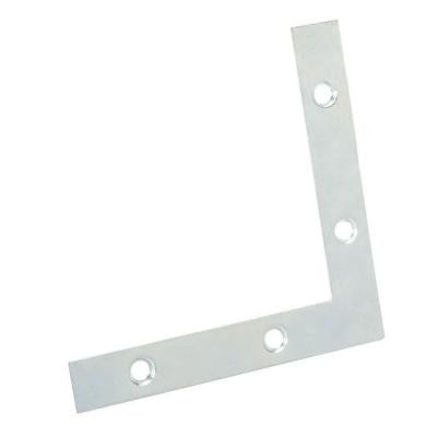 4 in. Zinc-Plated Flat Corner Brace (2-Pack)
