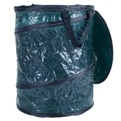 16 gal. Green Collapsible Utility Bin Trash Can with Lid