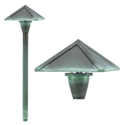 LV29VRD Landscape Lighting Path Light Low Voltage (12V) Die Cast Brass G4 Verde Green