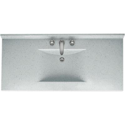 Contour 49 in. Solid-Surface Vanity Top in Tahiti Gray with Tahiti Gray Basin