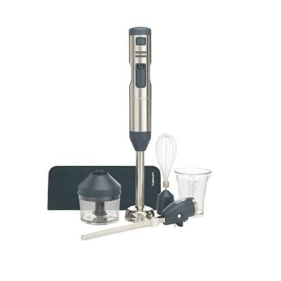 Smart Stick Variable Speed Cordless Rechargeable Hand Blender with Electric Knife in Stainless Steel