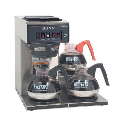 CWT-3 Commercial 192 oz. Automatic Coffee Brewer with 3 Lower Warmers