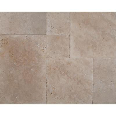 Ivory Onyx Pattern Honed-Unfilled-Chipped Travertine Floor and Wall Tile (5 kits / 80 sq. ft. / pallet)