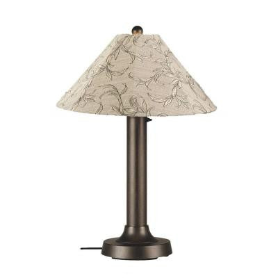 Catalina 34 in. Outdoor Bronze Table Lamp with Bessemer Shade