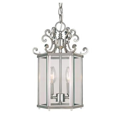 2-Light Pewter Spirit Foyer Pendant