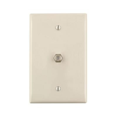 1-Gang Midway CATV Wall Plate - Light Almond