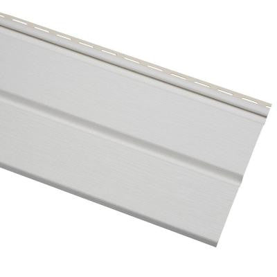 Economy Double 5 in. White Solid Vinyl Soffit