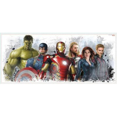5 in. x 19 in. Avengers Age of Ultron Distressed Peel and Stick Giant Wall Decal