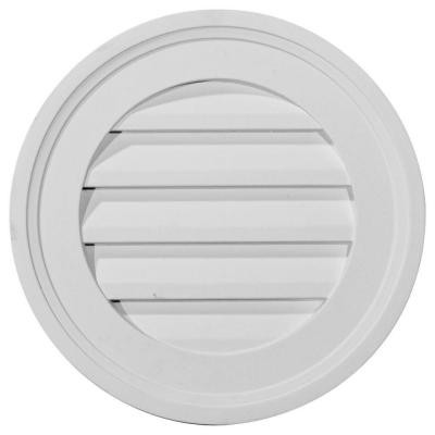 2 in. x 16 in. x 16 in. Functional Round Gable Louver Vent