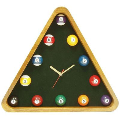 14 in. Pool Rack Quartz Wall Clock with Wooden Frame