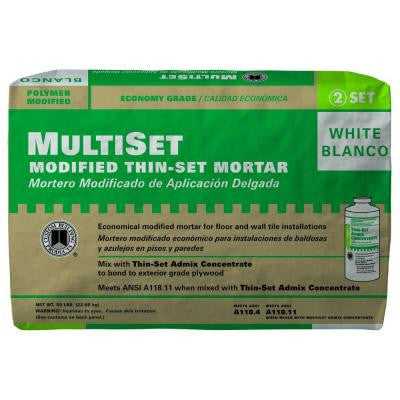 MultiSet White 50 lb. Modified Thin-Set Mortar