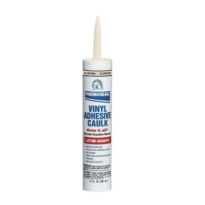 Does It All 10 oz. Almond Vinyl Adhesive Caulk (12-Pack)