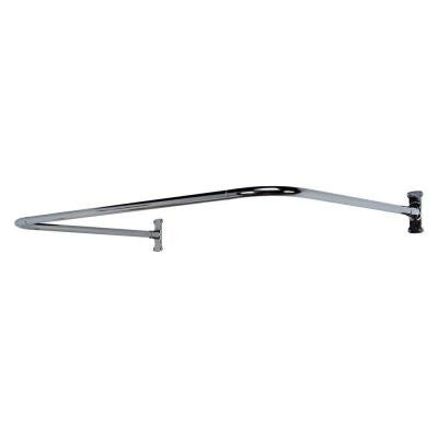 54 in. x 26 in. U Shower Rod in Chrome
