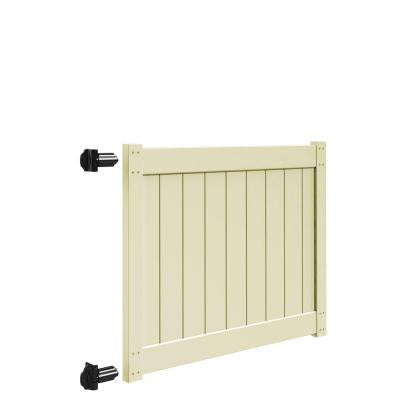 5 ft. x 4 ft. Sand Vinyl Drive Fence Gate Kit for Bryce and Washington Series Fences