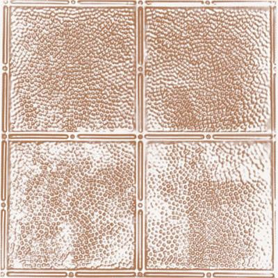 2 ft. x 2 ft. Lay-in Suspended Grid Tin Ceiling Tile in Satin Copper (24 sq. ft. / case)