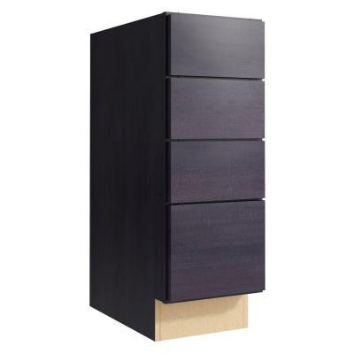 Fiske 12 in. W x 34 in. H Vanity Cabinet Only in Ebon Smoke