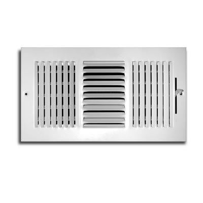 12 in. x 6 in. 3 Way Wall/Ceiling Register