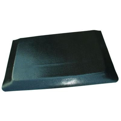 Hide Pebble Brushed Black Surface 24 in. x 96 in. Vinyl Kitchen Mat