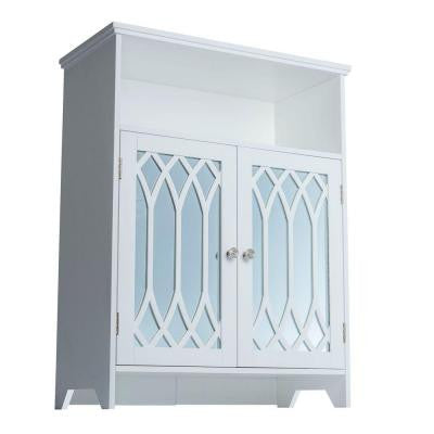 Lark 24-3/4 in. W x 12-1/4 in. D x 32 in. H Double Door Floor Cabinet in White