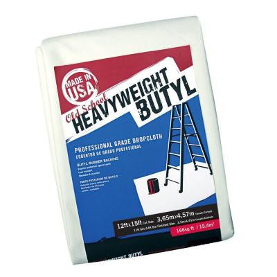 12 ft. x 15 ft. Old School Heavyweight Butyl Drop Cloth
