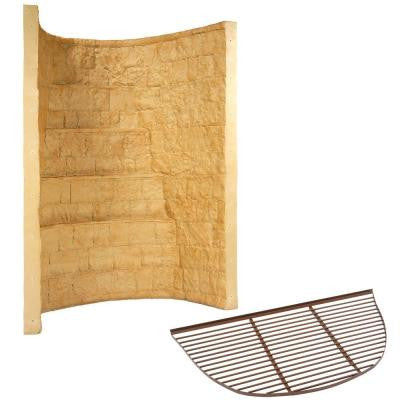 66 in. x 44 in. x 96 in. Tan Elite Composite Window Well with Metal Bar Grate