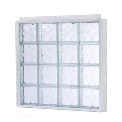 11.875 in. x 11.875 in. NailUp2 Wave Pattern Solid Glass Block Window