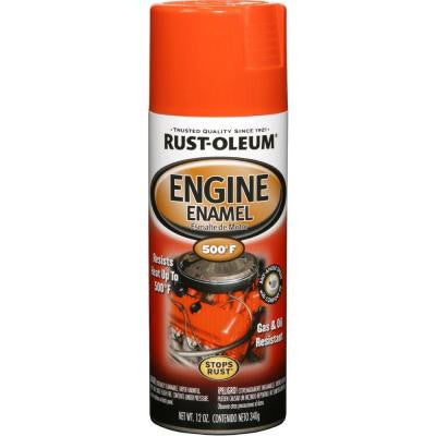 12 oz. 500° Gloss Chevy Orange Engine Enamel Spray Paint (Case of 6)