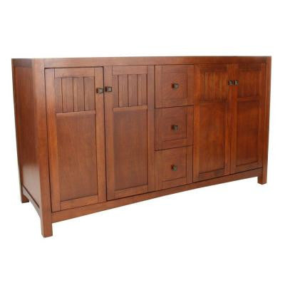 Knoxville 60 in. W x 21.625 in. D x 34 in. H Vanity Cabinet Only in Nutmeg