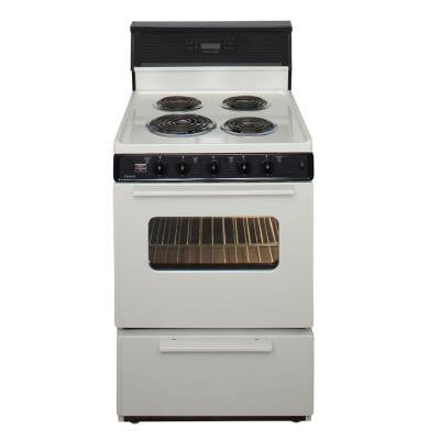 24 in. 2.97 cu. ft. Electric Range in Biscuit