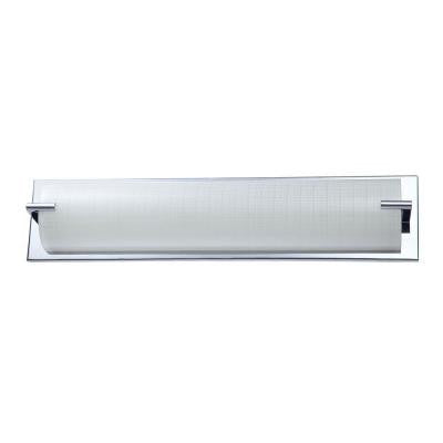 Paramount Series 4-Light Chrome Vanity Light with Linen Glass Shade