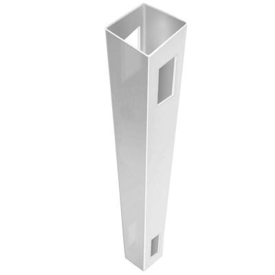White Vinyl Routed Fence Line Post (Common: 5 in. x 5 in. x 9 ft.; Actual: 5.000 in. x 5.0 in. x 108.0 in.)