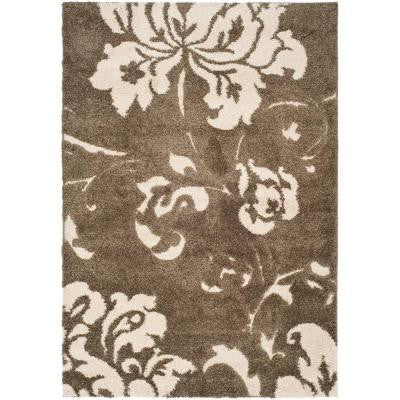 Florida Shag Smoke/Beige 4 ft. x 6 ft. Area Rug