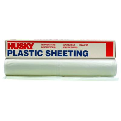 400 ft. x 9 ft. Clear 1-mil. Plastic Sheeting