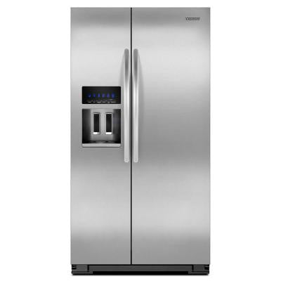 Architect Series II 25.6 cu. ft. Side by Side Refrigerator in Monochromatic Stainless Steel