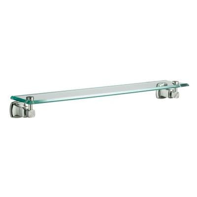 Margaux 5.125 in. W Wall-Mount Glass Shelf in Vibrant Polished Nickel