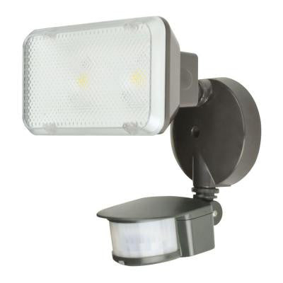 180-Degree Motion Sensing Outdoor Black LED Flood Light