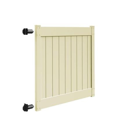 Linden 5 ft. x 5 ft. Sand Vinyl Un-Assembled Fence Gate