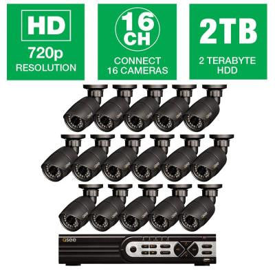 HeritageHD Series 16-Channel 720p 2TB Surveillance System with 16 HD Bullet Cameras and 80 ft. Night Vision