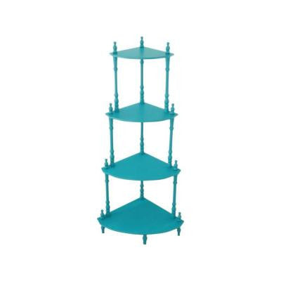 13.4 in. W x 13.4 in. D 4-Tier Decorative Shelf in Blue