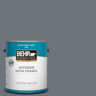 1-gal. #750F-5 Silver Hill Zero VOC Satin Enamel Interior Paint