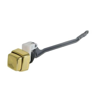 Push Button Tank Lever Assembly for 1-Piece Toilets in Polished Brass