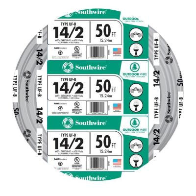 50 ft. 14-2 UF-B Cable