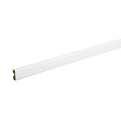 72 in. x 1.5 in. White Wood Front Shelf Trim