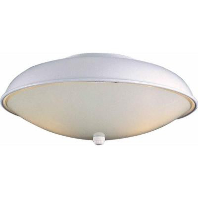 2-Light White Semi-Flush Mount