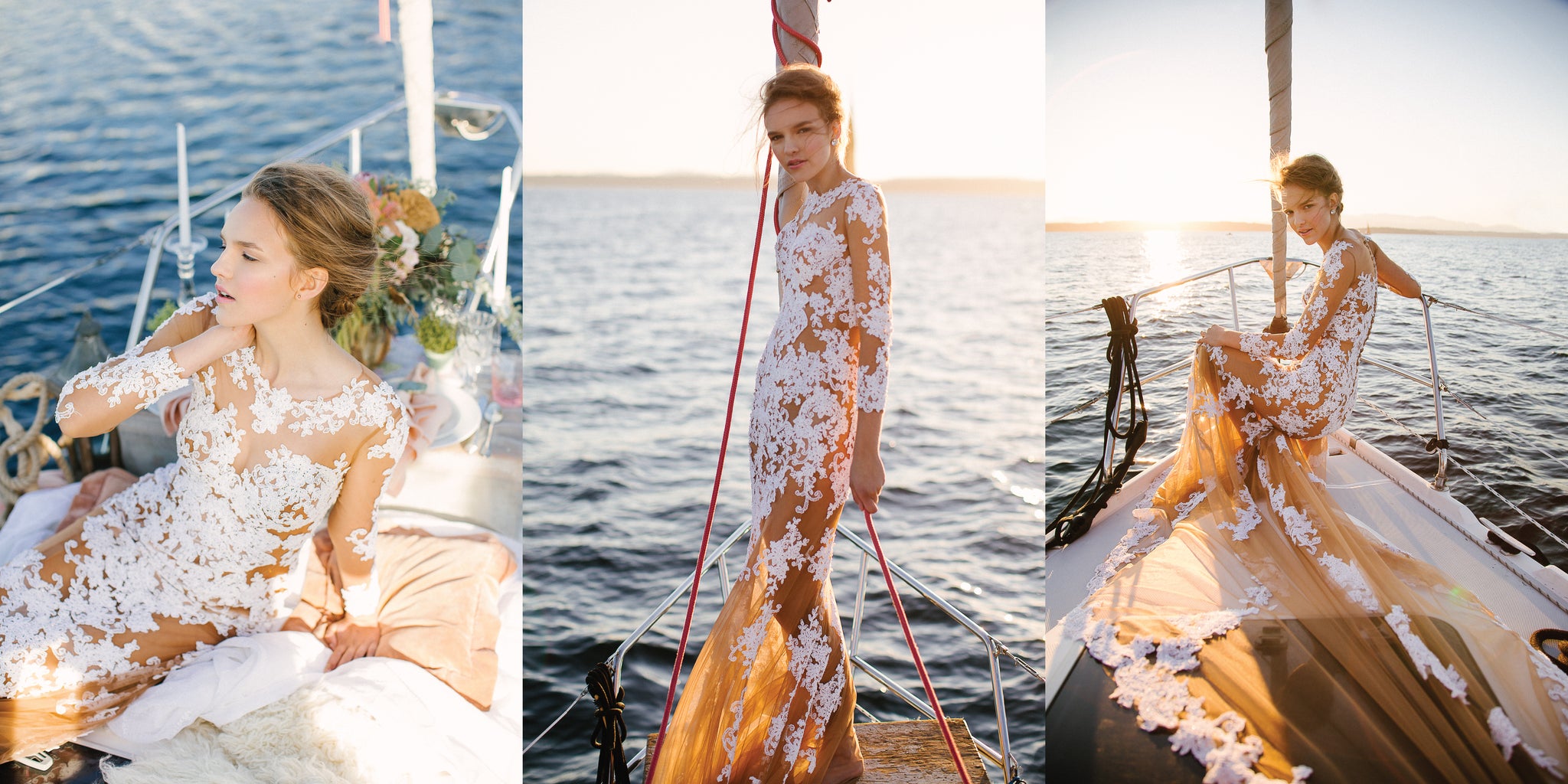 Published on INSIDE WEDDINGS "Be Inspired by a Nautical Wedding Shoot on a Sailboat"