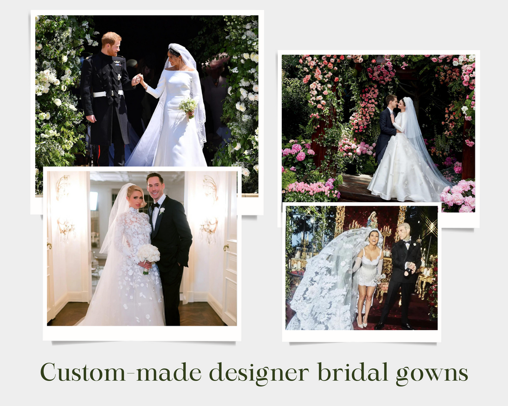 WHICH DESIGNER BRANDS CREATE CUSTOM WEDDING DRESSES?